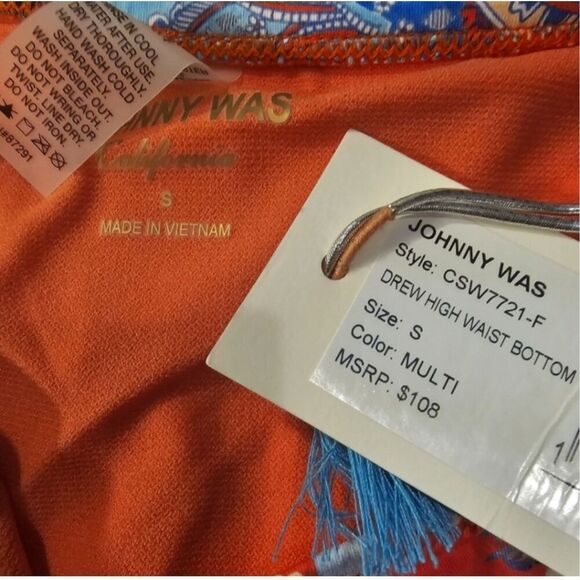NWT- JOHNNY WAS DREW 2 PIECE SWIM BIKINI- SIZE SMALL- STRUCTURED TOP & HIGH WAIS - Picture 11 of 16